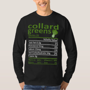 Camiseta Collard Greens - Comida de Nutrição Figuras de Açã