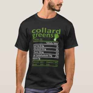 Camiseta Collard Greens - Comida de Nutrição Figuras de Açã