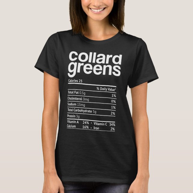 Camiseta Collard Greens Fala Engraçado Ação de Graças (Frente)