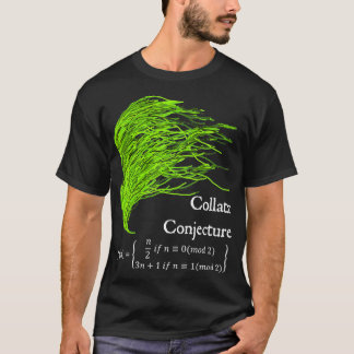 Camiseta Collatz Conjetura 3n1 Mar Verde Professor de Matem