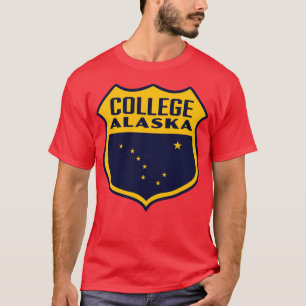 Camiseta College Alaska Retro Shield Amarelo