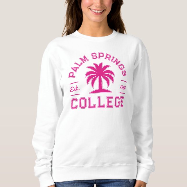 Camiseta College - Palm Springs - Pink (Frente)