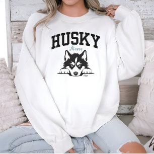 Camiseta College Varsity Estilo Script Husky Mama