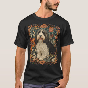 Camiseta Collie Beardie, do Jardim da Flor Vintage