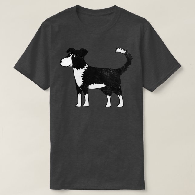 Camiseta Collie de Borda 1 (Frente do Design)