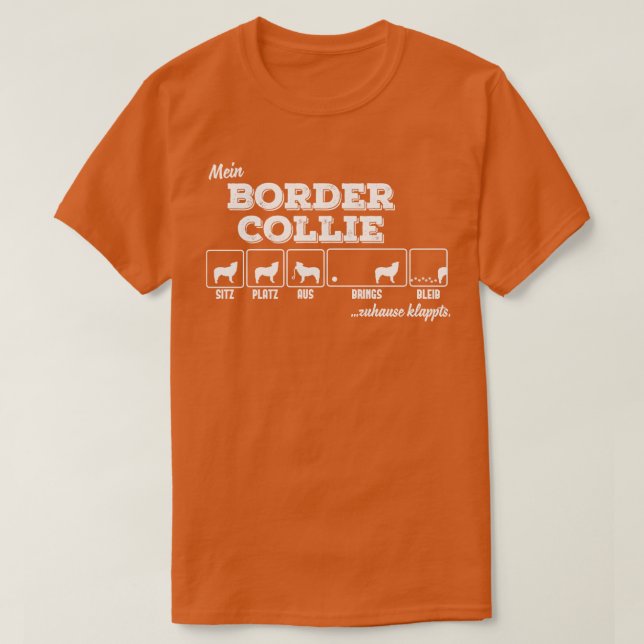 Camiseta Collie de Borda 2 (Frente do Design)