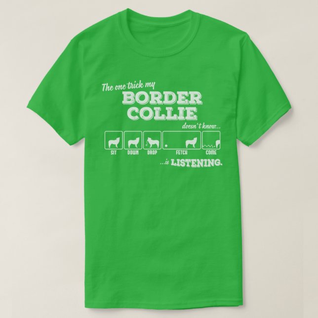 Camiseta Collie de Borda 3 (Frente do Design)