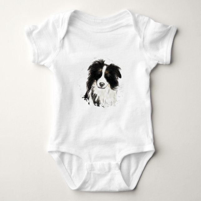 Camiseta Collie de Borda Personalizada - Coleção de Cachorr (Frente)