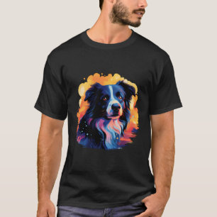 Camiseta Collie de Borda Sunset Retroativa