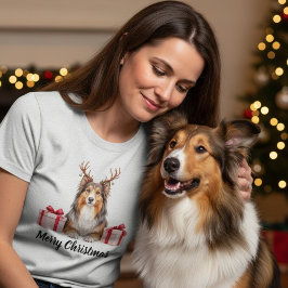 Camiseta Collie dog - Festive Collie