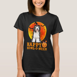 Camiseta Collie Dog Halloween Happy Howl O Ween