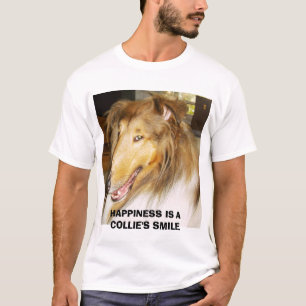 CAMISETA COLLIE, FELICIDADE É SORRISO DE COLLIE