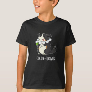 Camiseta Collie-flower Funny Border Collie Dog Dark BG