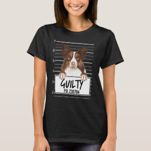 Camiseta Collie Foto Polícia Cão Culpado