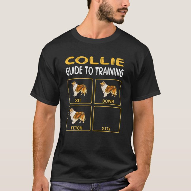 Camiseta Collie Guide To Training Dog Obedience (Frente)