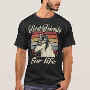 Camiseta Collie Melhor Amigos Para O Retro De Vintagem De V
