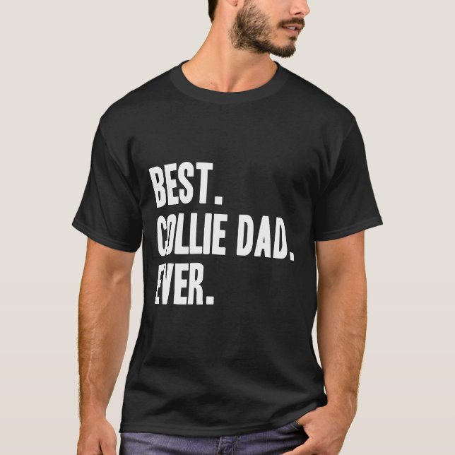 Camiseta Collie Pai Funny Pet Border Collie Impressão (Frente)