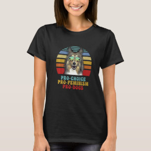 Camiseta Collie Pro Choice Pro Feminismo Cães Pro