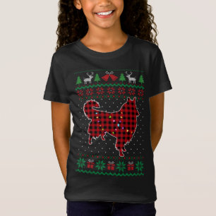 Camiseta Collie Red Xadrez Buffalo Engraçado Christma Feia