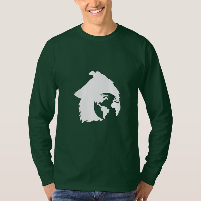 Camiseta ColliesWithoutBorders logotipo branco (Frente)