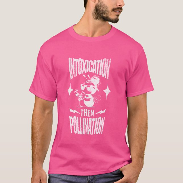 Camiseta Colmeia Apitiva De Álcool De Bainha De Bebendo Bás (Frente)