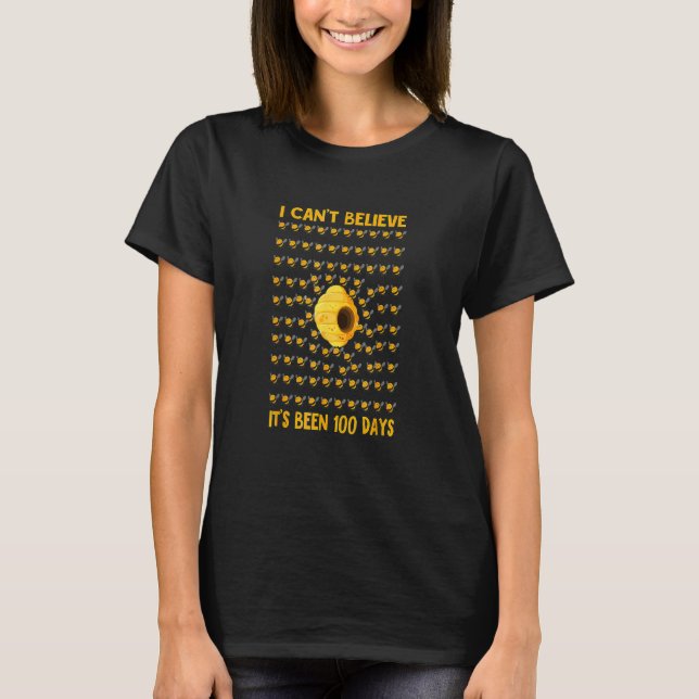 Camiseta Colmeia De Abelhas 100 Dias De Professora Ou Estud (Frente)