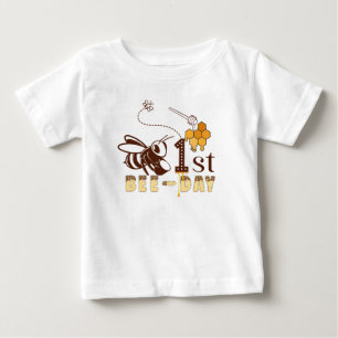 Camiseta Colmeia de Abelhas de Mel de primeiro aniversario