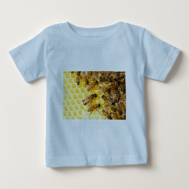 Camiseta Colmeia De Abelhas Mel Doce Sobremesa Amarela (Frente)