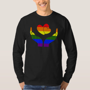 Camiseta Colo do Coração na Mão orgulho gay Lgbt Q Sinaliza