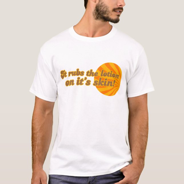 Camiseta Coloca a loção na pele (Frente)