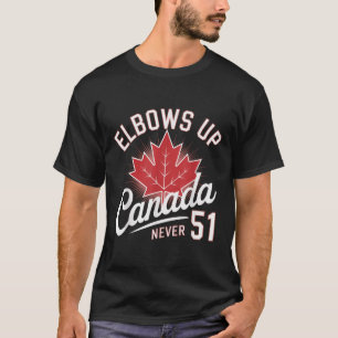 Camiseta Coloca o Canadá Nunca 51 Sinalizador Canadá