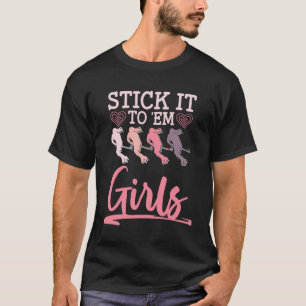 Camiseta Coloca-O No Jogador De Hóquei Em Campo De Meninas
