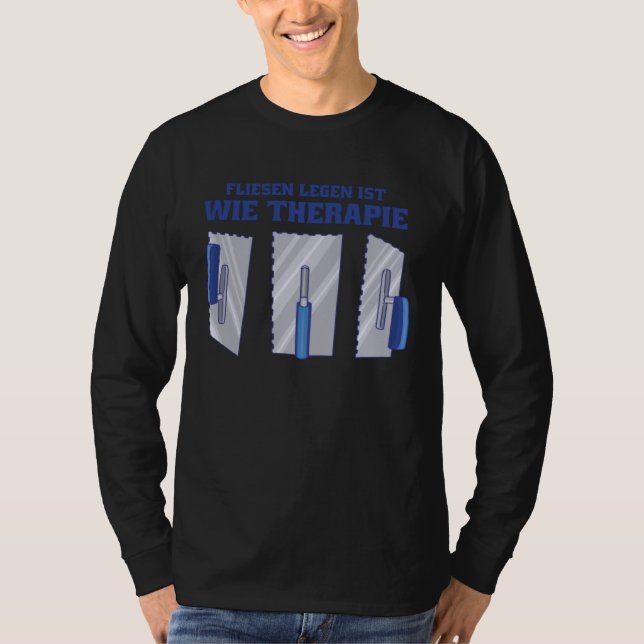 Camiseta Colocar Azulejos é Como Terapia (Frente)