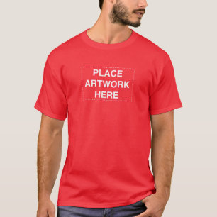 Camiseta Colocar trabalho de arte aqui design engraçado