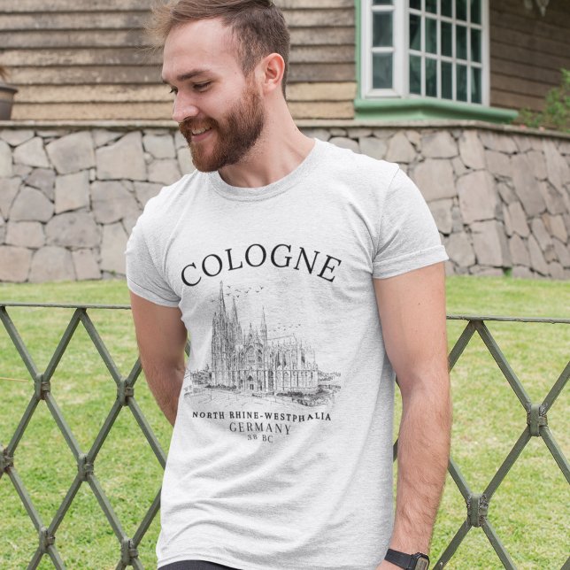 Camiseta Cologne Cathedral Germany Vintage Landscape (Criador carregado)