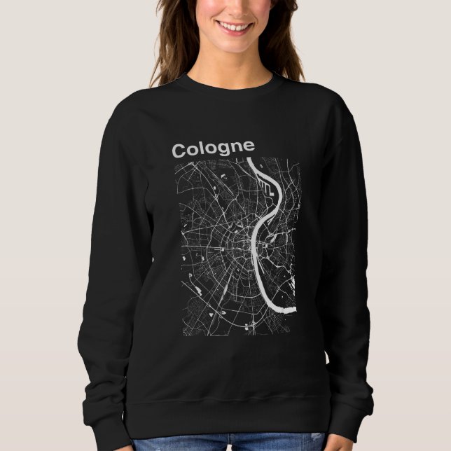 Camiseta Cologne Germany Classic City Map Graphic (Frente)