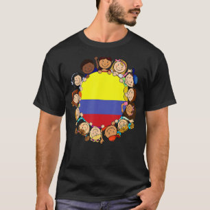 Camiseta Colômbia Bandeira do Patrimônio Hispânico Colombia