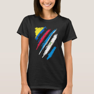 Camiseta Colômbia Bandeira Nicarágua País Patriótico Cresce