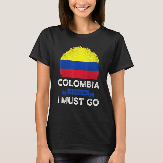Camiseta Colômbia chama-se Eu Preciso Ir Colombianos Bandei (Frente)