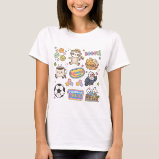 Camiseta Colômbia Colagem Fofa