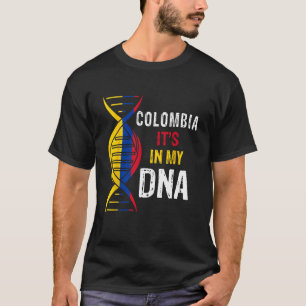 Camiseta Colômbia Está no meu DNA Orgulhoso Colômbia F