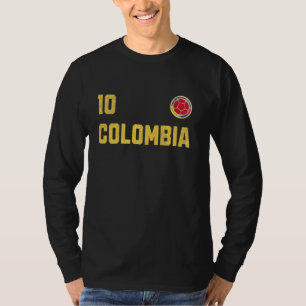 Camiseta Colômbia Flag Colombiana Retro Colombiana Bandeira
