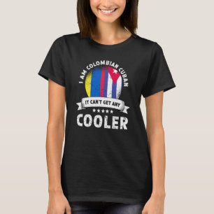Camiseta Colômbia Flag Cuba Cultivou País Patriótico Cidadã