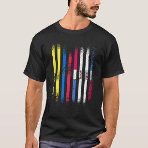 Camiseta Colombia Flag Dominican Grown Country Flags Stripe