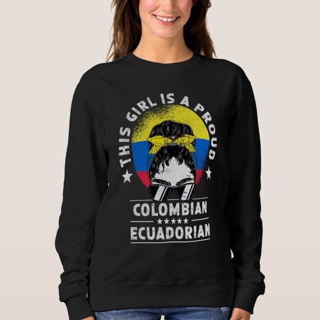 Camiseta Colombia Flag Ecuador Grown Women Girl Citizen Pri (Frente)