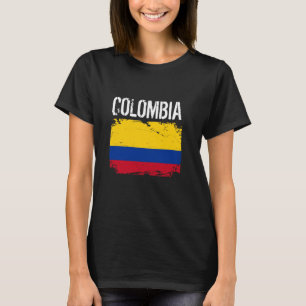 Camiseta Colômbia Flag Holiday Vintage