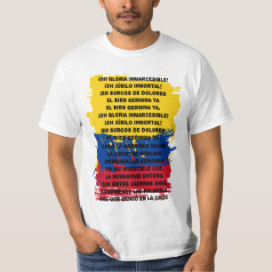 Camiseta Colômbia - Himno Nacional