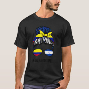 Camiseta Colômbia Honduras Flag Colombiano Messy Bu