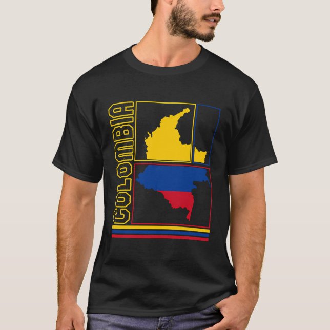 Camiseta Colômbia - Mapa das Mães do Orgulho Colombiano Col (Frente)