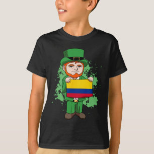 Camiseta Colômbia Orgulhosa Bandeira Colombiana Dia de São